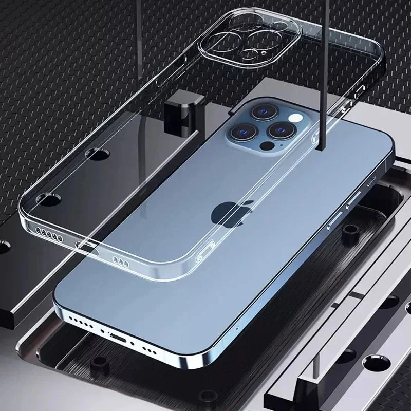 Clear Phone Case For iPhone 14 11 12 13 15 Pro Max Silicone Soft TPU Cover Case For iPhone 12 13 Mini 14 Plus 15 Plus Back Cover