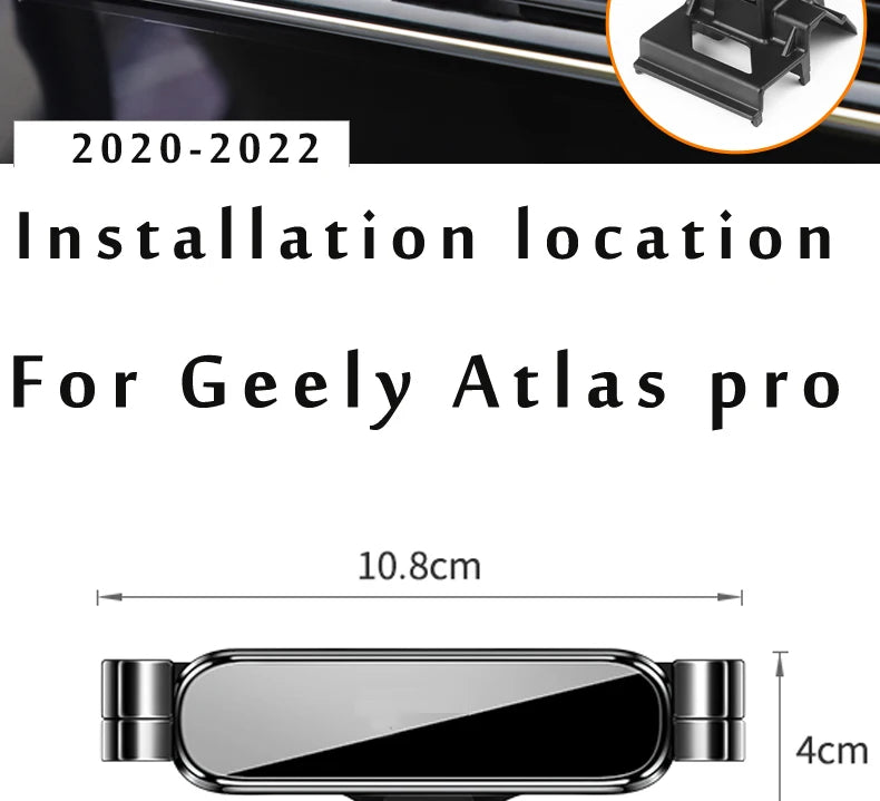 Car Phone Holder For Geely X7 Sport Atlas pro 2018 2021 2022 Car Styling Bracket GPS Stand Rotatable Support Mobile Accessories