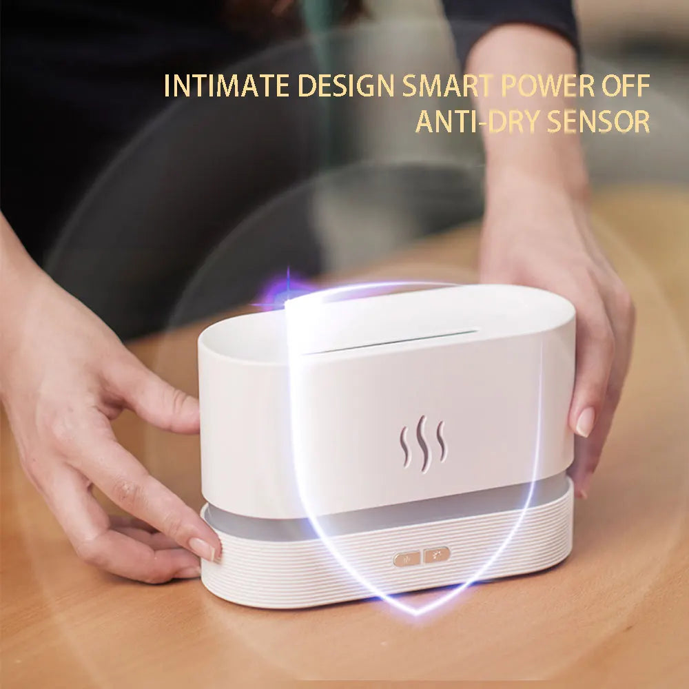 Portable aroma diffuser Simulation Flame USB Ultrasonic Humidifier Home Office Air Humidifier Aromatherapy Flame Lamp Difusor