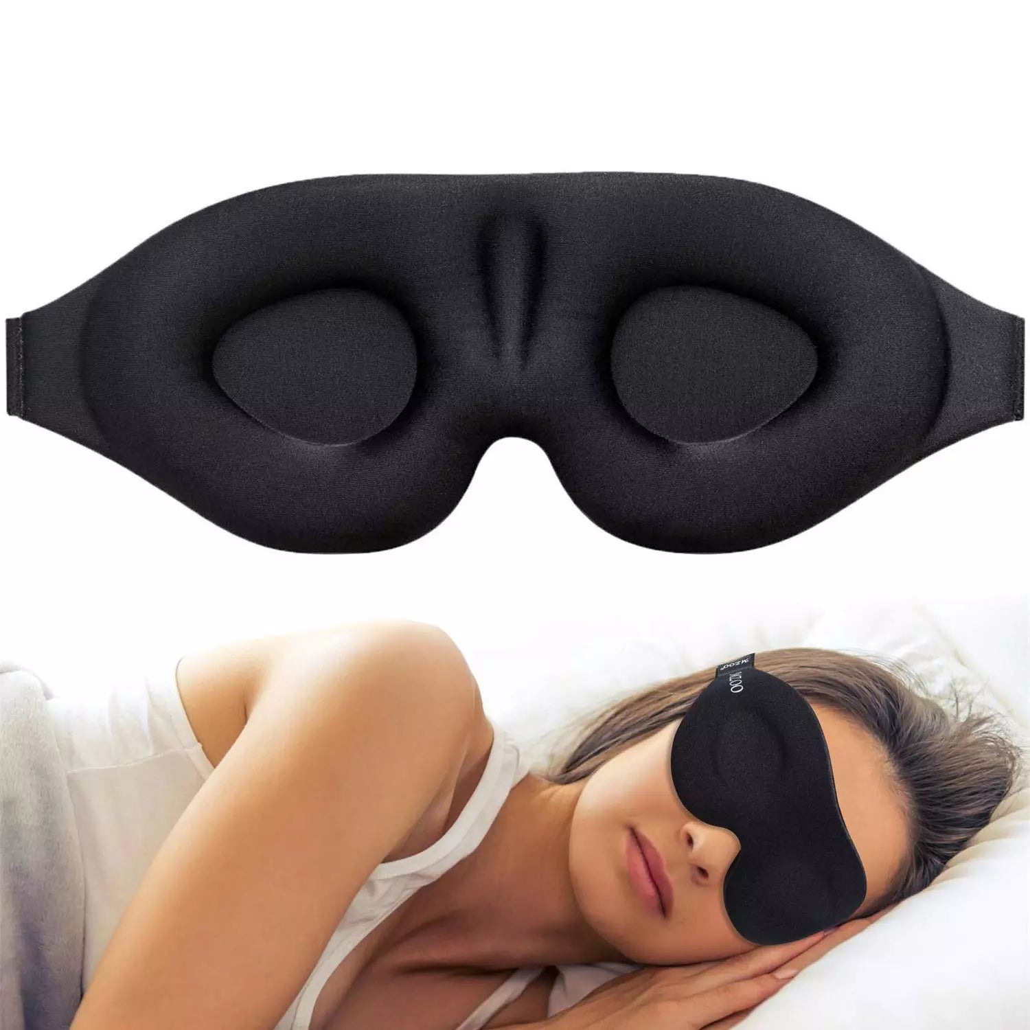 Eye Mask for Sleeping 3D Contoured Cup Blindfold Concave Molded Night Sleep Mask Block Out Light with Women Men