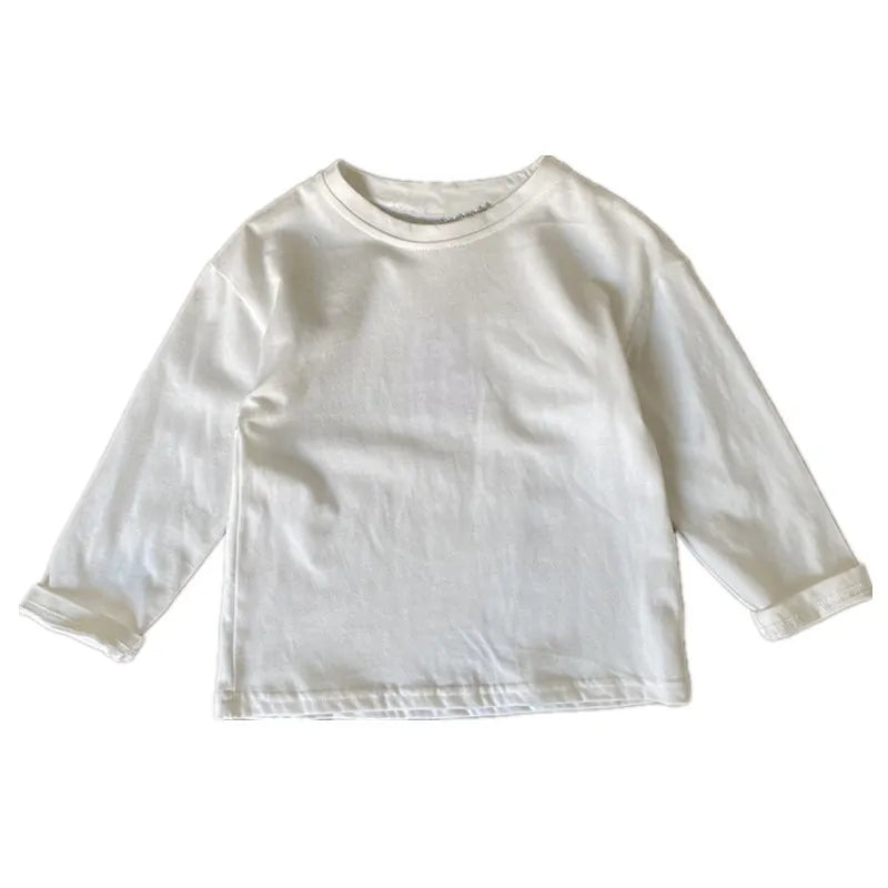 2022 Autumn Girls Boys Casual O Neck Long Sleeve T-shirt Baby Toldder Kids Children Tee