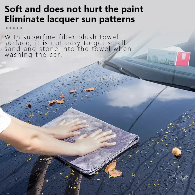 Car Wash High-end Microfiber Towel Car Cleaning Drying Cloth Hemming Car Care Cloth Detailing Wash Towel Car Cleaning