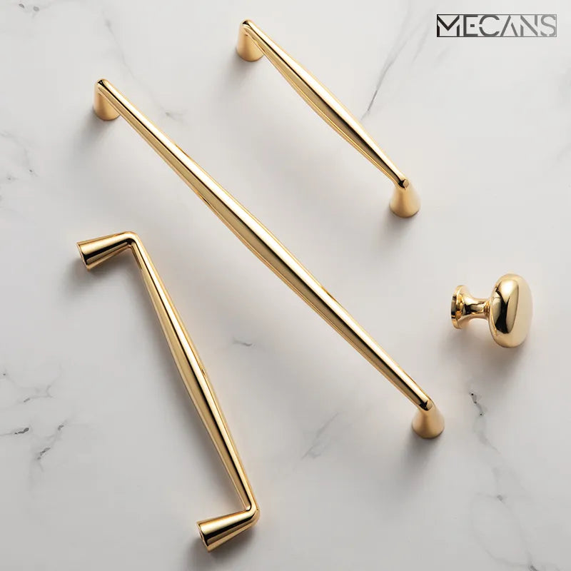 Goo-Ki Polished Gold/Black Appliance Pull Cabinet Knobs Kitchen Door Handles Drawer Cupboard Door Handle for Furniture Hardware