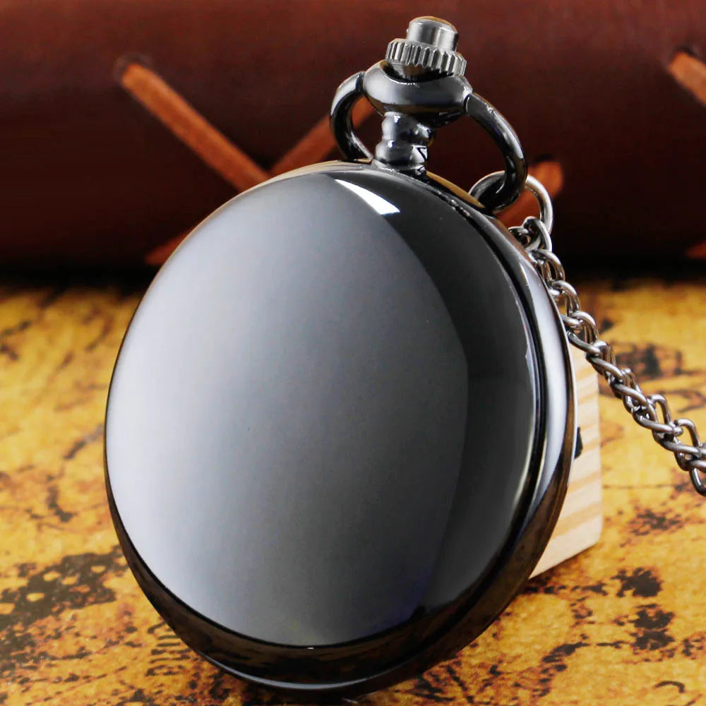 New Fashion Commemorative Pocket Watch Necklace With Chain Vintage Quartz Pocket Watch Birthday Gift Father's Day 2023