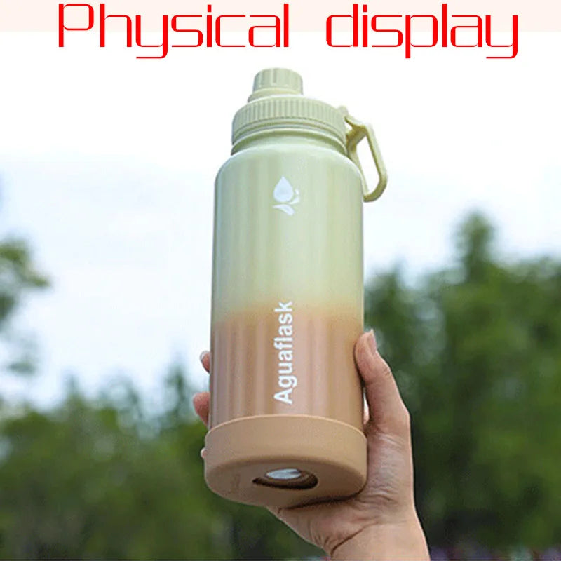 32OZ Large Capacity Thermo Bottle 1000ML Stainless Steel Thermal Thermo Water Portable Vacuum Mug Thermos Insulated Cup Tumbler