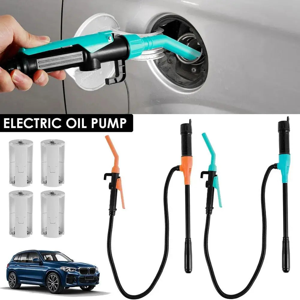 Battery Powered Fuel Transfer Pump Car Gas Oil Pump With Flow Control Nozzle Liquid Gasoline Tuning Fuel Gasoline Pump