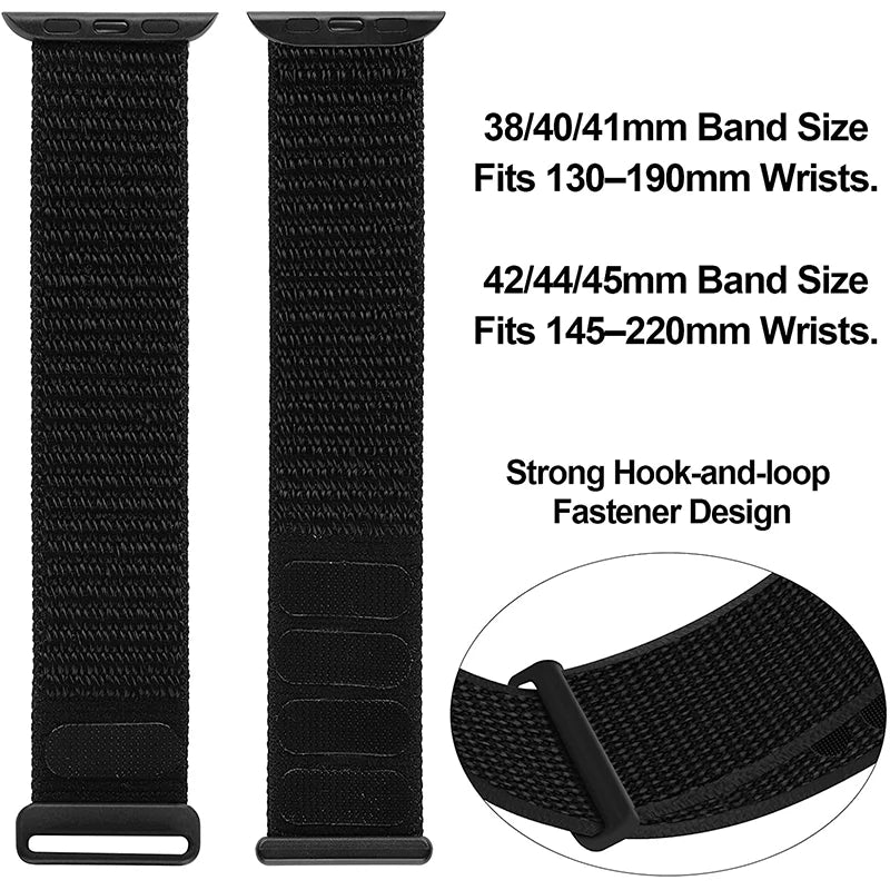 Nylon Strap For Apple Watch Band Ultra 8 7 SE 6 5 4 3 38MM 42MM 40MM 44MM smartwatch Accessorie bracelet iWatch serie 45MM 41MM