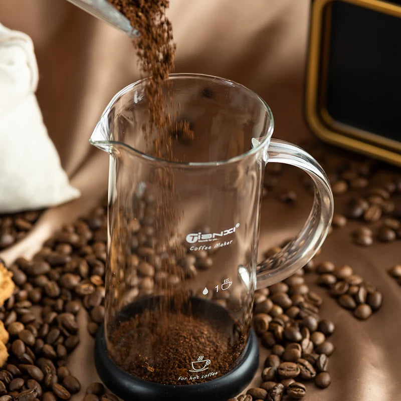 GIANXI French Press Coffee Pot Stainless Steel Glass Coffee Maker Multifunctional Hand Punch Pot Coffee Accessories