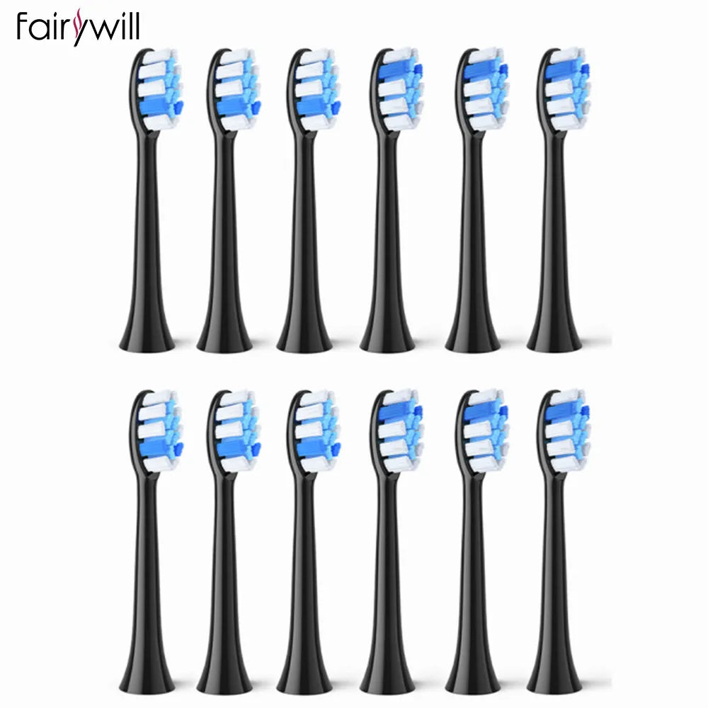 Fairywill P11 Electric Toothbrush Heads Replacement Heads for P11 T9 P80 Toothbrushes,4pcs 8pcs 12pcs 16pcs Teeth Cleaning,Soft