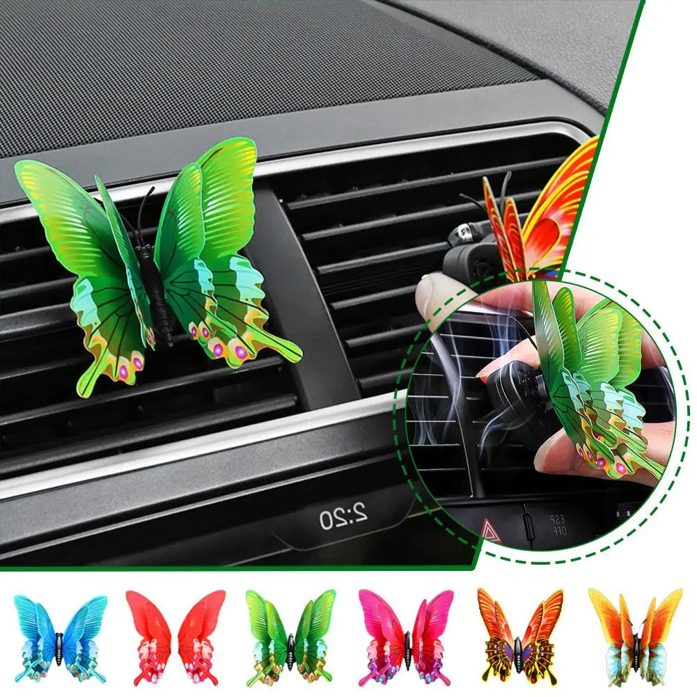 Air Freshener Butterfly Car Perfume Car-styling Natural Smell Air Conditioner Outlet Clip Fragrance Auto Accessories