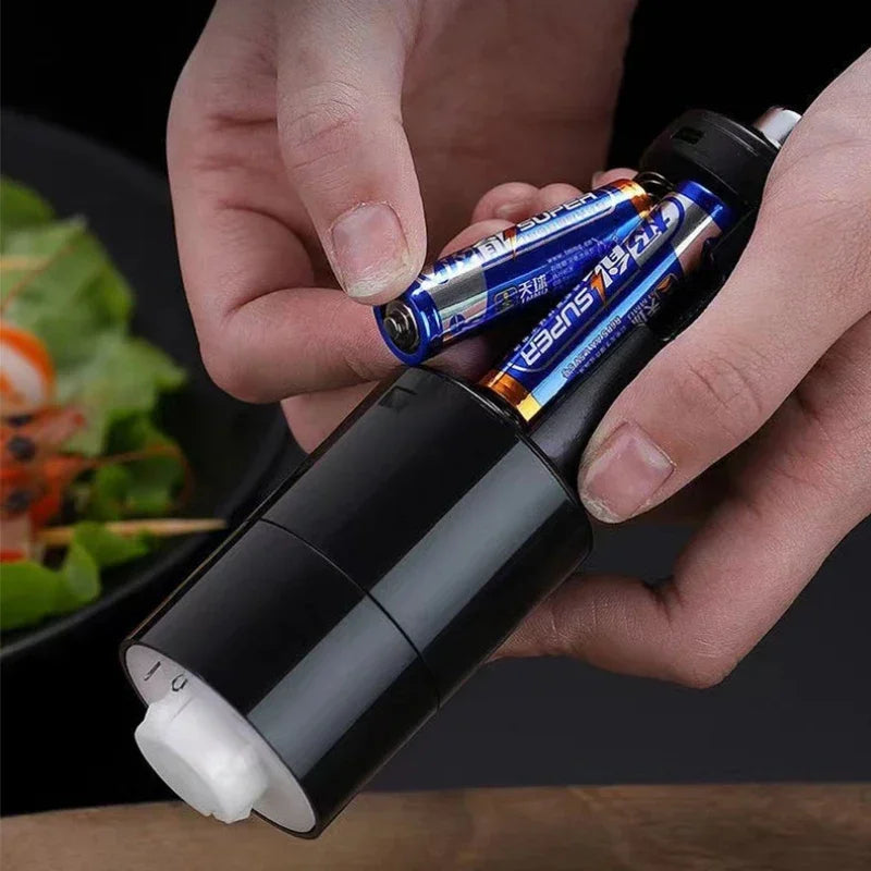 Electric Automatic Mill Pepper and Salt Grinder with LED Light Adjustable Coarseness Spice Grinder Kitchen Cooking Tool