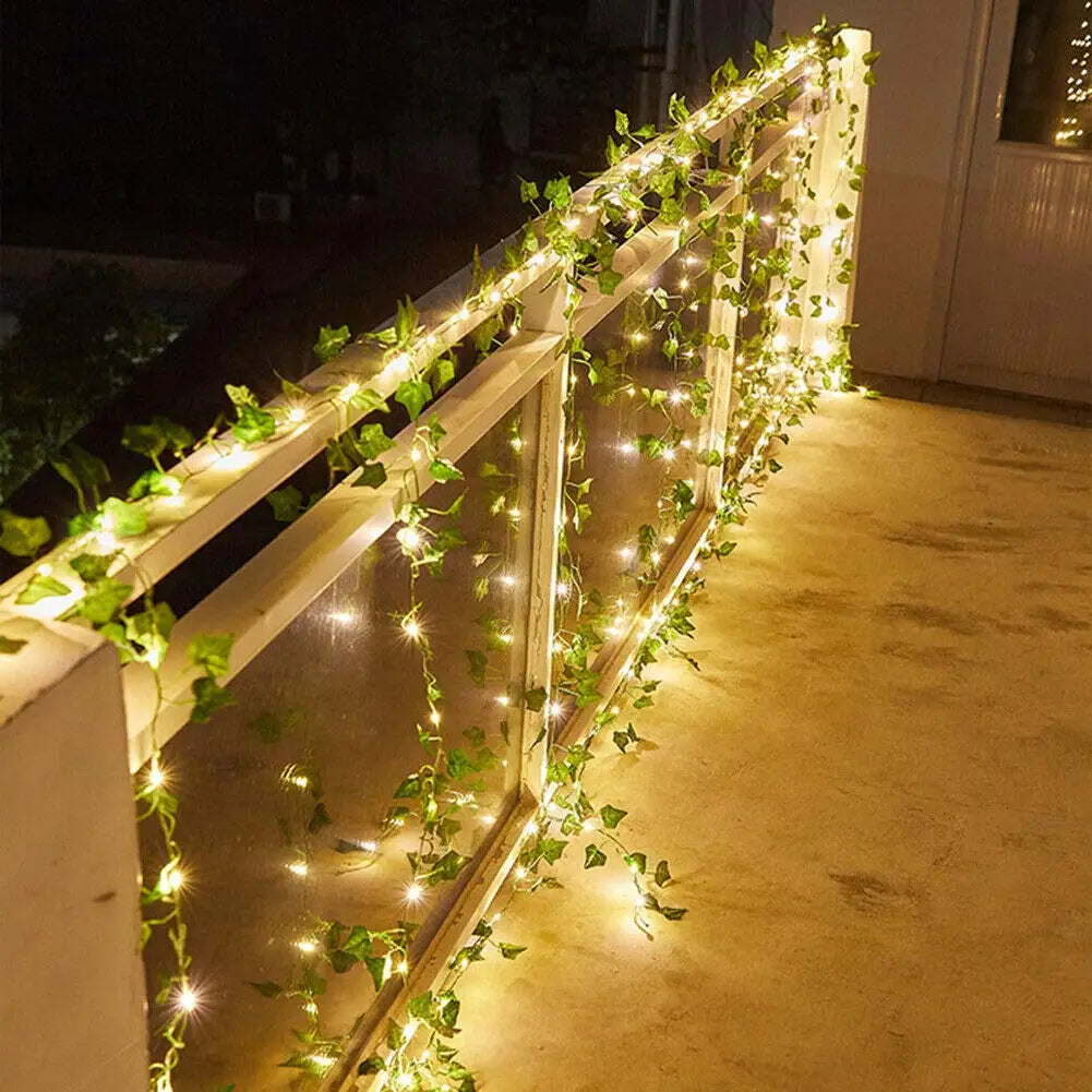 Fairy Lights Solar Lights Maple Leaf Waterproof Outdoor Garland 10M/5M/2M Solar Lamp Christmas Garden Wedding Party Decoration