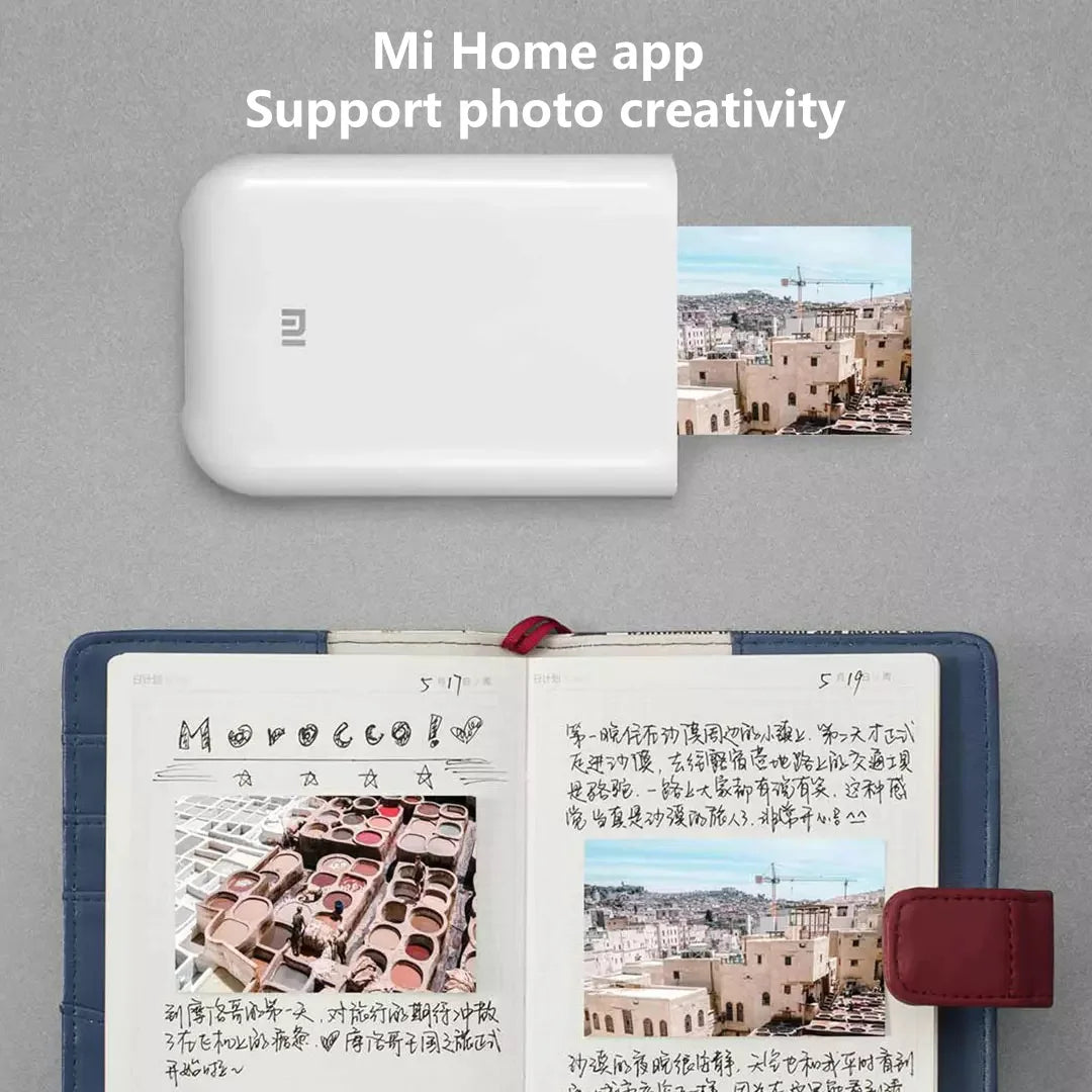 Global Version Xiaomi Mi Portable Pocket Photo Printer 300dpi Bluetooth-compatible DIY Share Smart Mobile Mini AR Printer