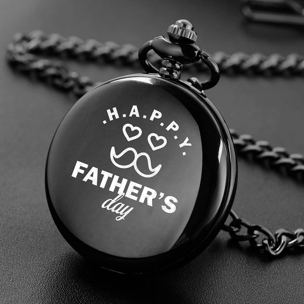 Exquisite Best Man Father's Day Gift "Your are my  Hero" Quartz Pocket Watch Fob Chain Watch Men Fans Souvenir Gifts to Father