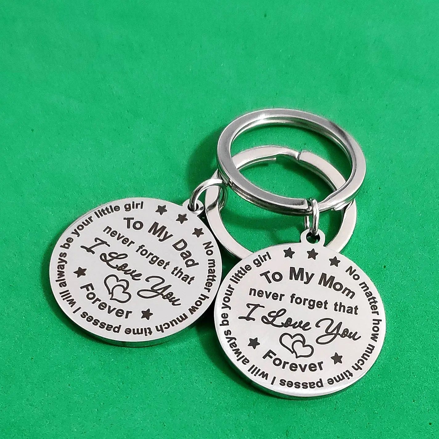 Keychain for Car Keys to Dad Mom Birthday Keyring Be Your Girl Father's Day Gift Creative Thanksgiving Stainless Steel Carabiner