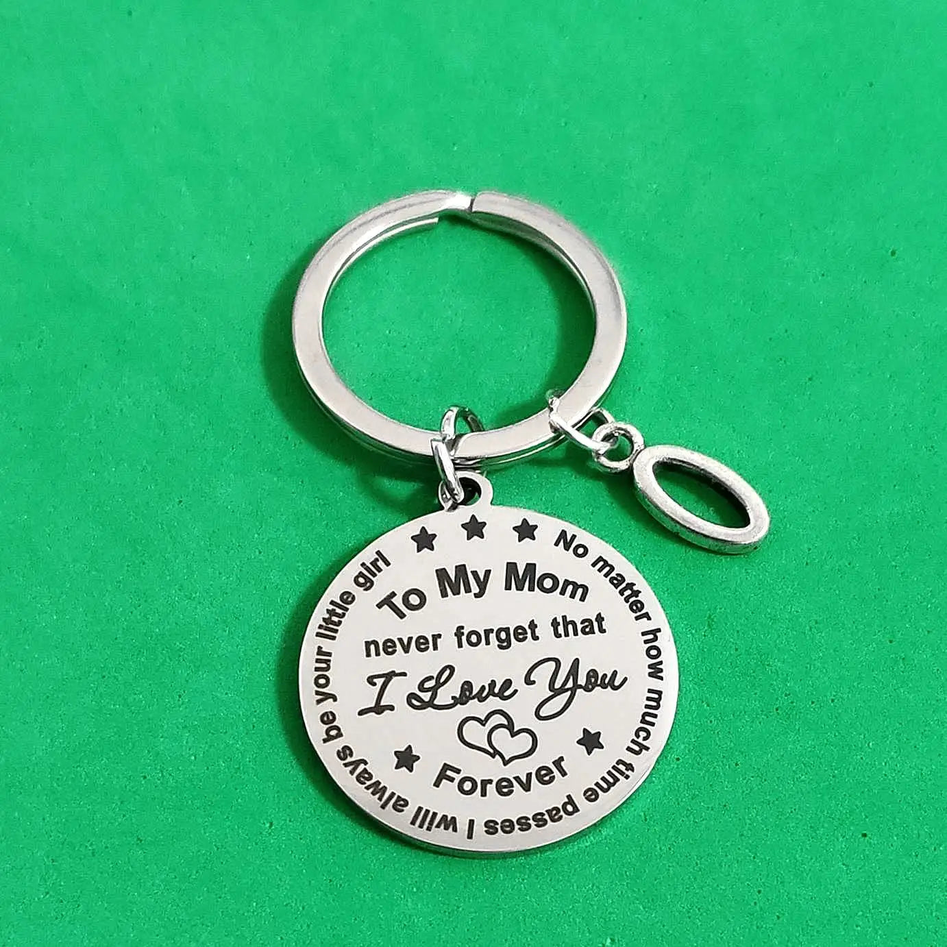 Keychain for Car Keys to Dad Mom Creative Father's Day Keyring 26 Letters Gift Thanksgiving Be Your Girl Stainless Steel Holder