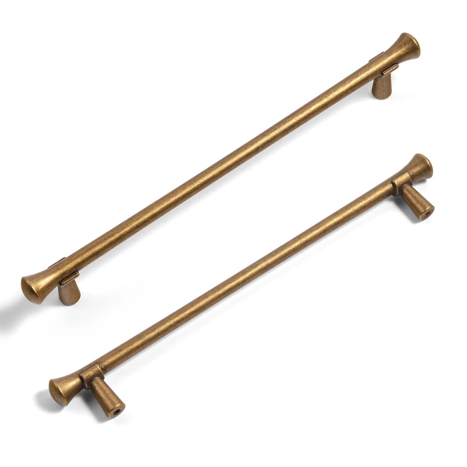 Goo-Ki Antique Brass Stainless Steel Cabinet Handles T Bar Knobs Modern Drawer Pulls for Kitchen Cabinet Hardware for Bedroom