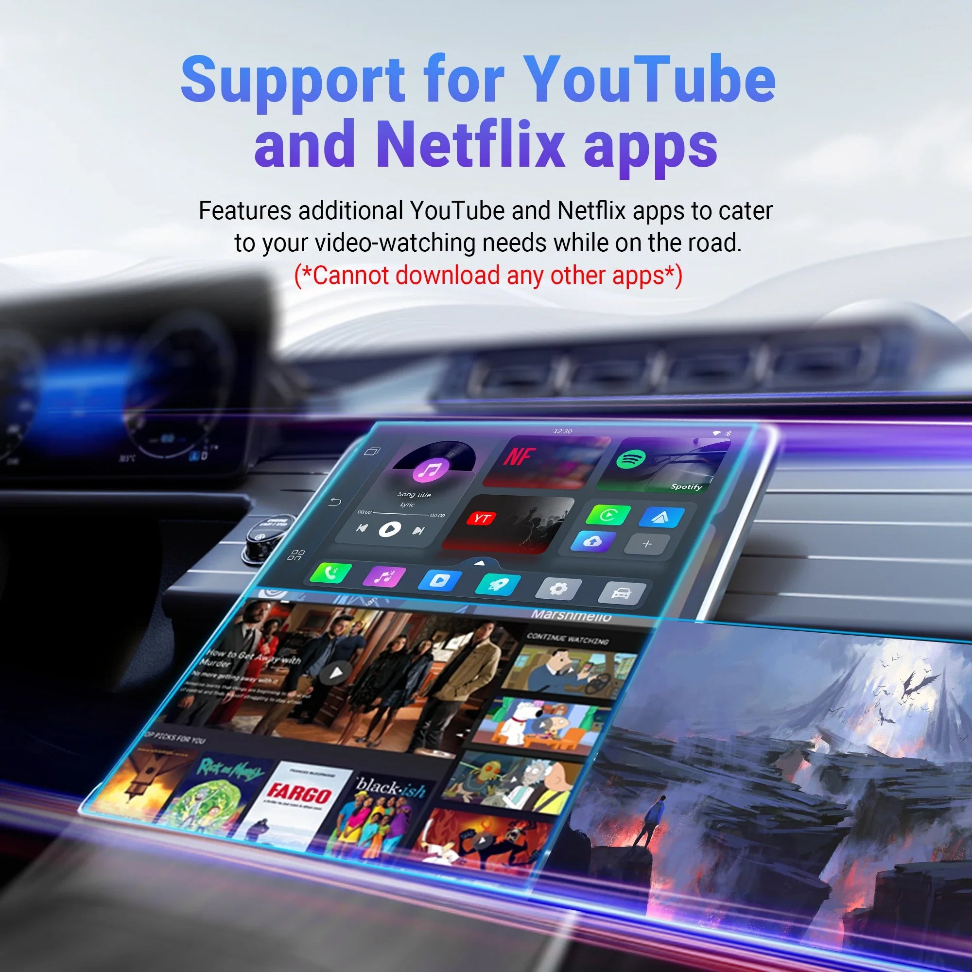 OTTOCAST Play2Video Pro Wireless CarPlay Wireless Android Auto Adapter for Youtube Netflix IPTV Car Accessories for Kia Toyota