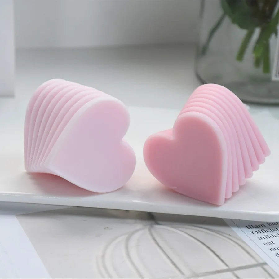 DIY Valentine's Day Mother's Day Souvenirs Graduation Season Gifts Rotating Heart Shaped Silicone Candle Mold