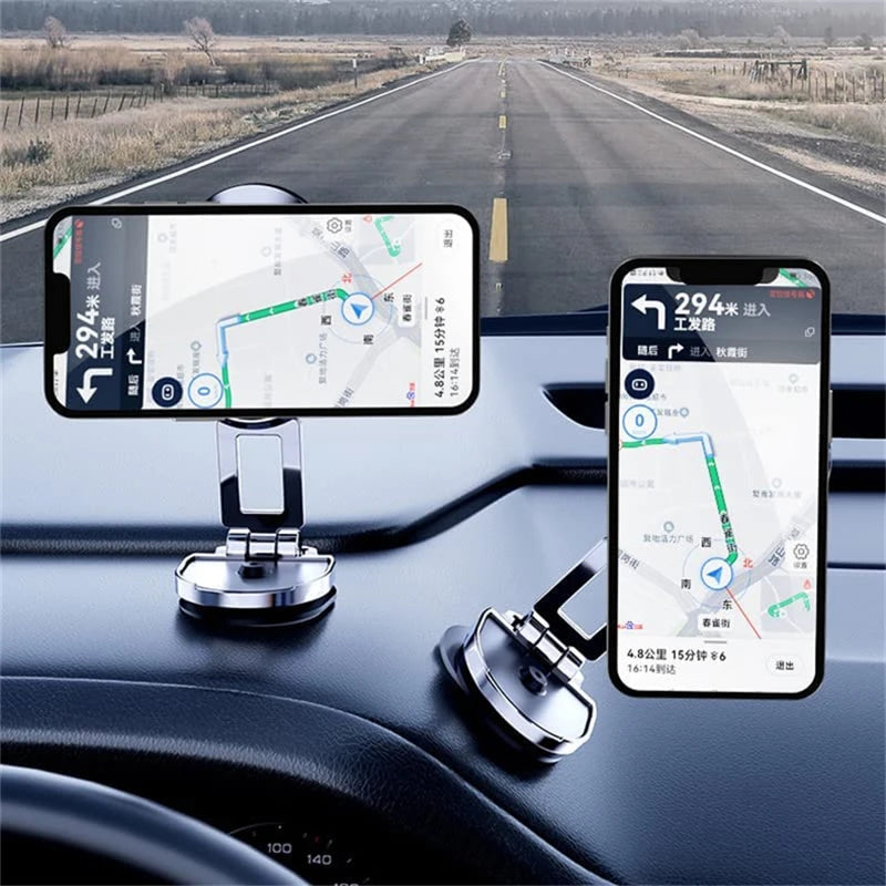 Metal Magnetic Car Phone Stand Cell GPS Folding Support For iPhone 13 Max Adjustable Bracket 360 Magnet Mobile Dashboard Holder