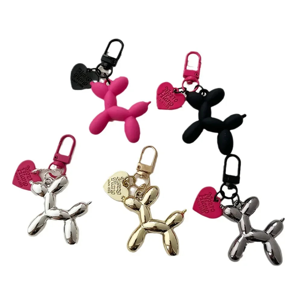 Cool Acrylic Cartoon Balloon Dog Keychains Cute Y2k Bag Charms Car Key Chains Jewelry Couple Gift for Women Girls