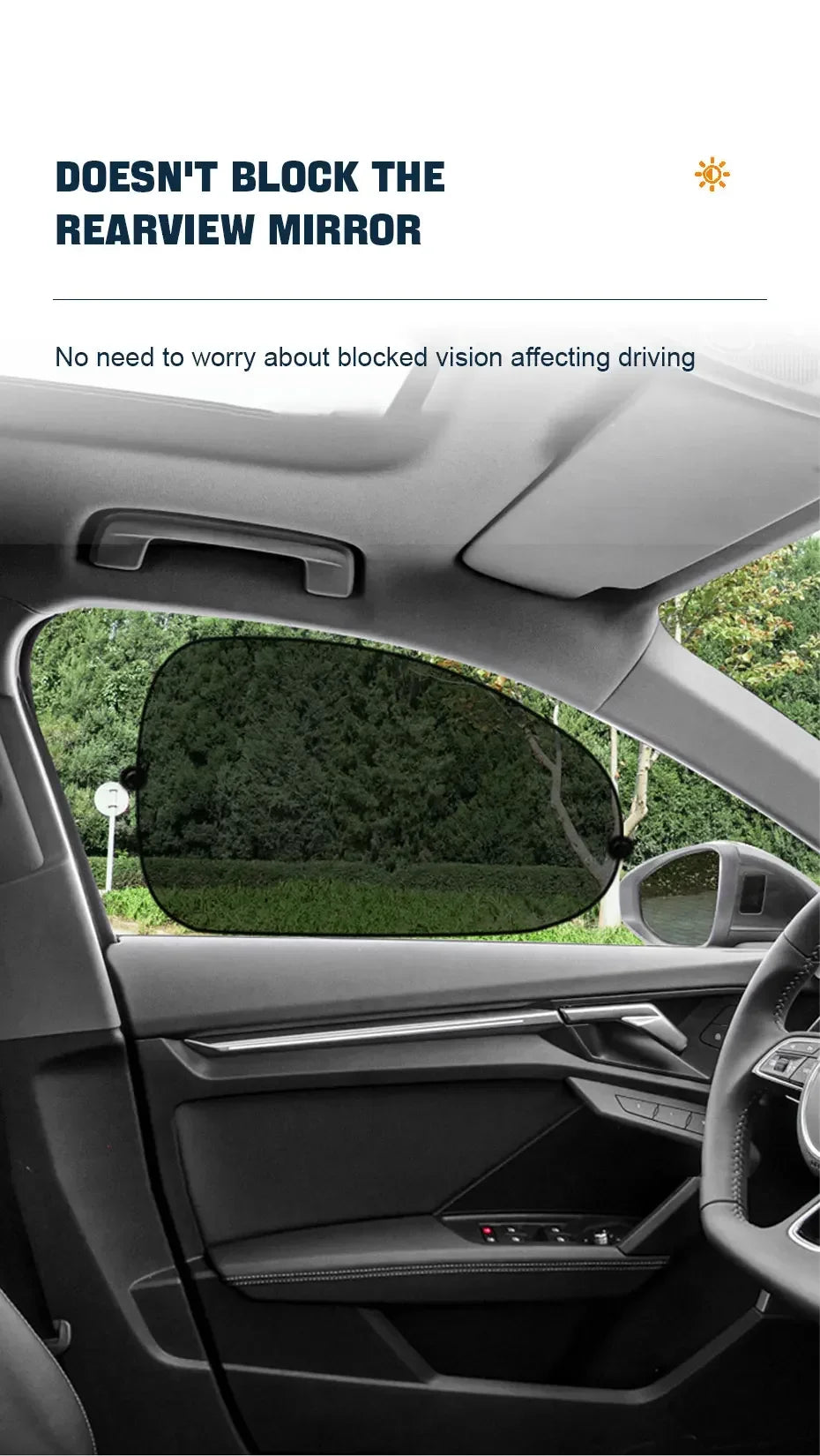 Car Sun Shade UV Protection Car Curtain Car Window Sunshade Rear Window Mesh Sun Visor Summer Protection Window Film