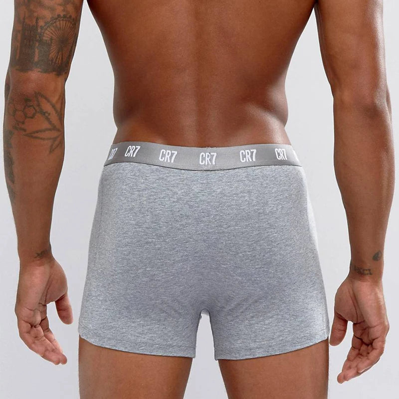 Men Underwear Boxer Briefs Pack Cotton Breathable Teenage Panties Cristiano Ronaldo Male Shorts Sports Underwear CR7 Trunks