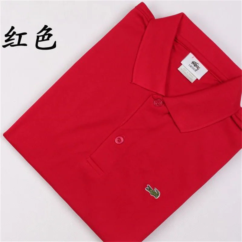 High quality men's cotton embroidered polo shirt 2023 summer new high-end breathable business casual lapel short sleeve T-shirt