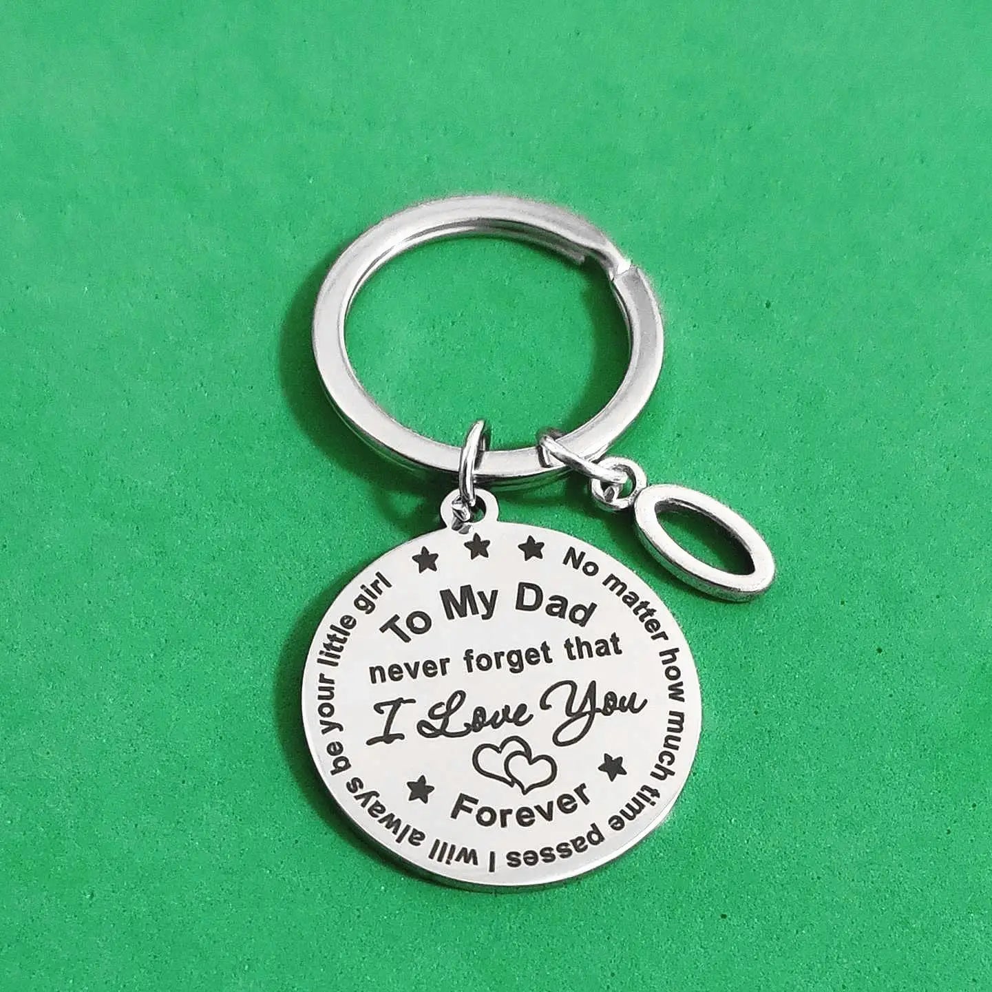 Keychain for Car Keys to Dad Mom Creative Father's Day Keyring 26 Letters Gift Thanksgiving Be Your Girl Stainless Steel Holder