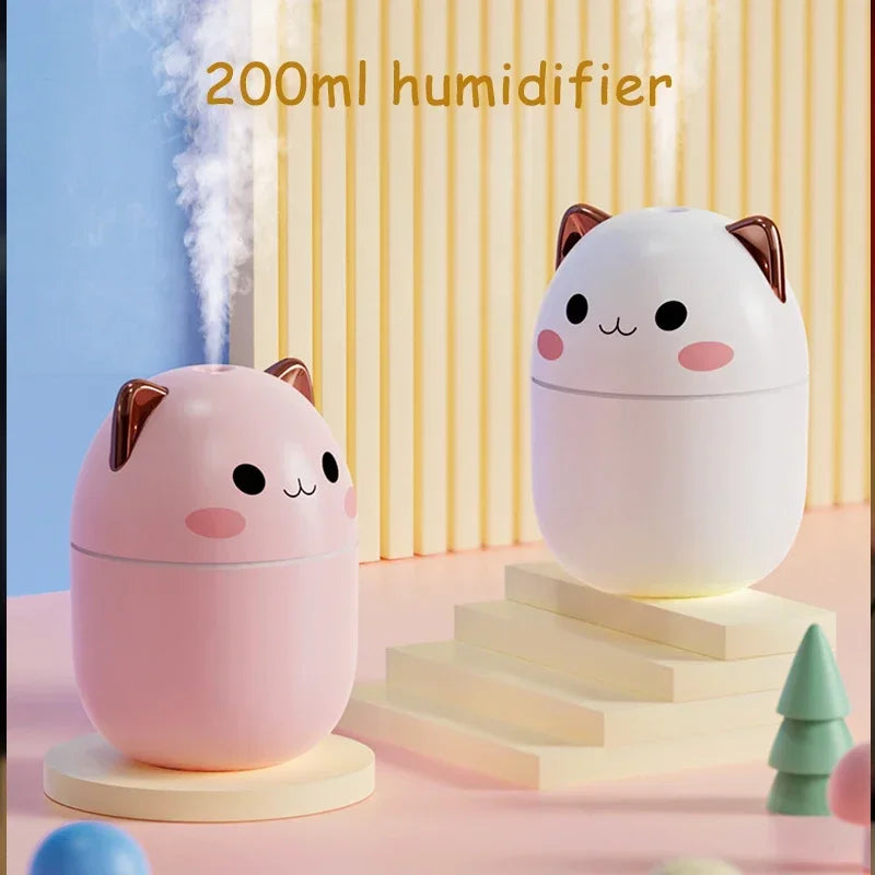 220ml Humidifier Aromatherapy Humidifiers Diffusers Cute For Home Pet Mini Household Fragrance Diffuser Small LED Night Light