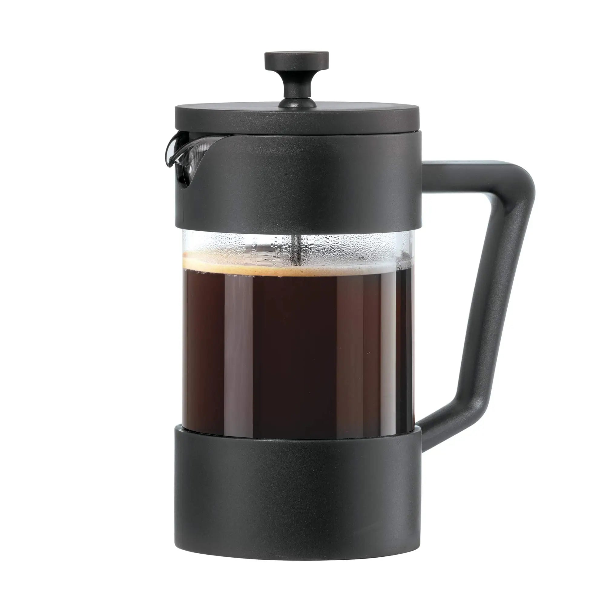 Borosilicate Glass French Press Coffee Maker (20oz)- 5 Cup Capacity Coffee Press, Single Serve Coffee Maker, Stainless Steel Lid