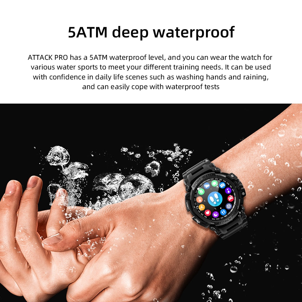 LOKMAT ATTACK Pro Sport Smart Watch Fitness Tracker Waterproof Smartwatches Touch Screen Heart Rate Monitor for Android Phone - RY MARKET PLACE