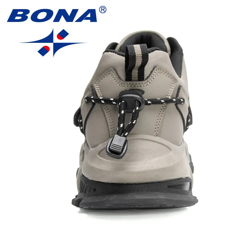 BONA 2022 New Designers Action Leather Casual Shoes Men Light Sneaker Man Fashion Breathable Comfortable Walking Shoe Mansculino