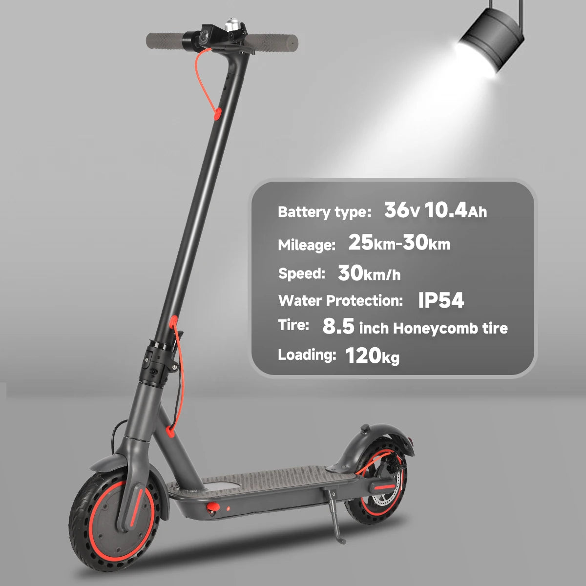 Electric Scooter, 8.5" Pneumatic Tire,N7pro Max 12 Mile and 15.5Mph Speed, EABS and Rear Disk Brake,foldable，Strong waterproof