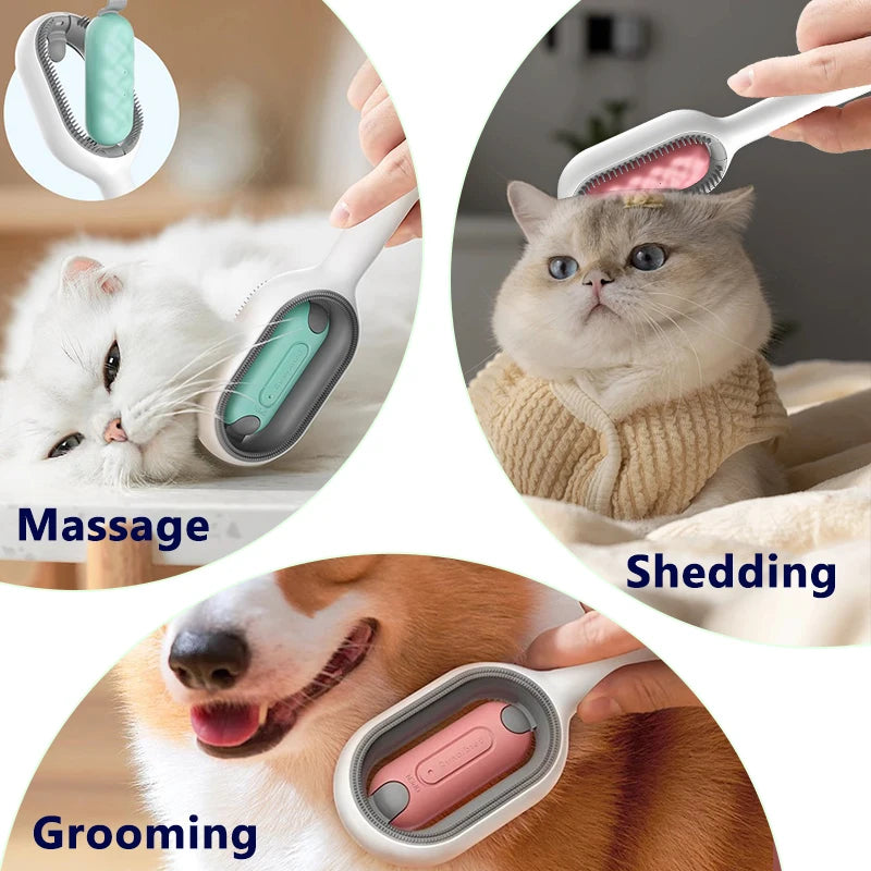 Cats Hair Brushes Grooming Massage Comb Pet Double Sided Hair Remover Brush Dog and Cat Home Accessory Kitten Self-cleaning Pets