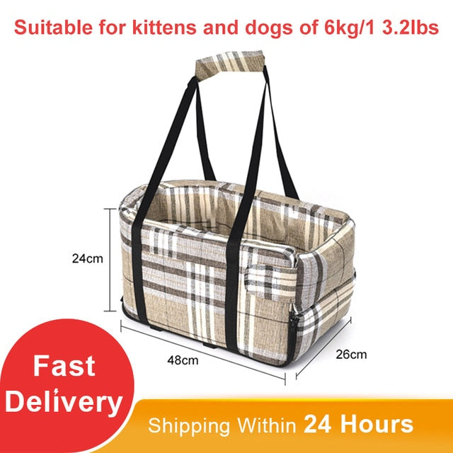 Portable Cat Dog Bed Travel Central Control Car Safety Pet Seat Transport Dog Carrier Protector For Small Dog Chihuahua Teddy - RY MARKET PLACE