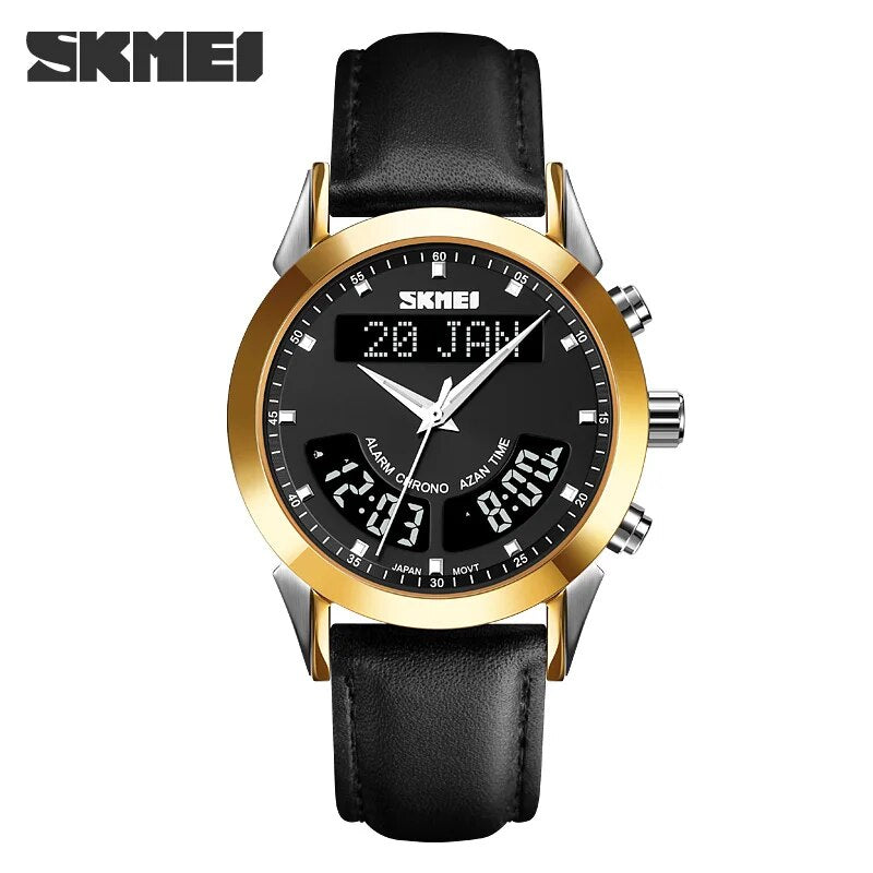 SKMEI Harameen Muslim Watch Prayer Qibla Compass Wrist Watch Hijri Calendar Silver High Elegant Waterproof Best Muslim Relojes - RY MARKET PLACE