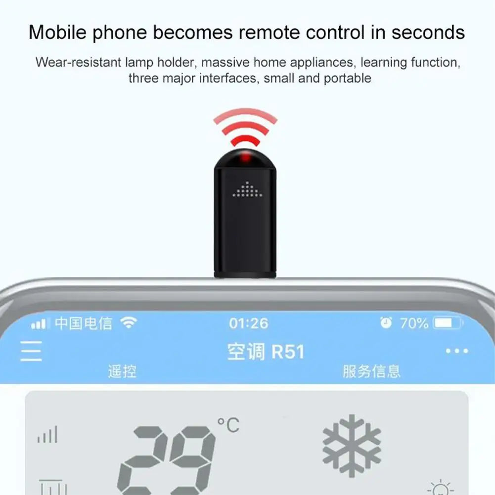 IR Appliances Wireless Infrared Remote Control Adapter Smart App Control Mobile Phone Infrared Transmitter For IPhone Mirco