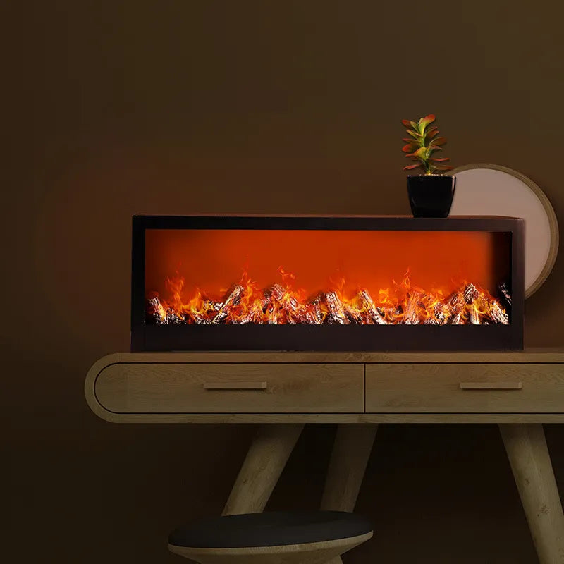 LED fireplace black (60*20*10 cm) Simulated Fireplace Flame Effect Light