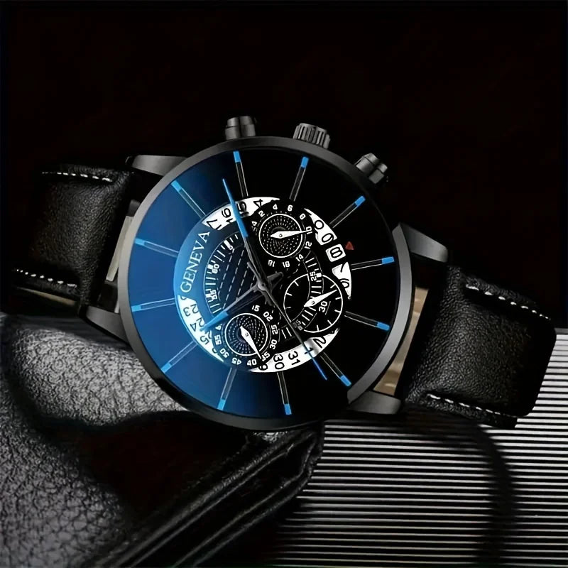 Fashion Men's Quartz Watch & Bracelet - Perfect For Daily Wear, Father's Day, Valentine's Day Gift