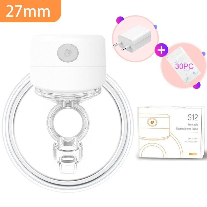 NEW Portable Electric Breast Pump Silent Wearable Automatic Milker LED Display USB Rechargable Hands-Free Portable Milker NO BPA - RY MARKET PLACE