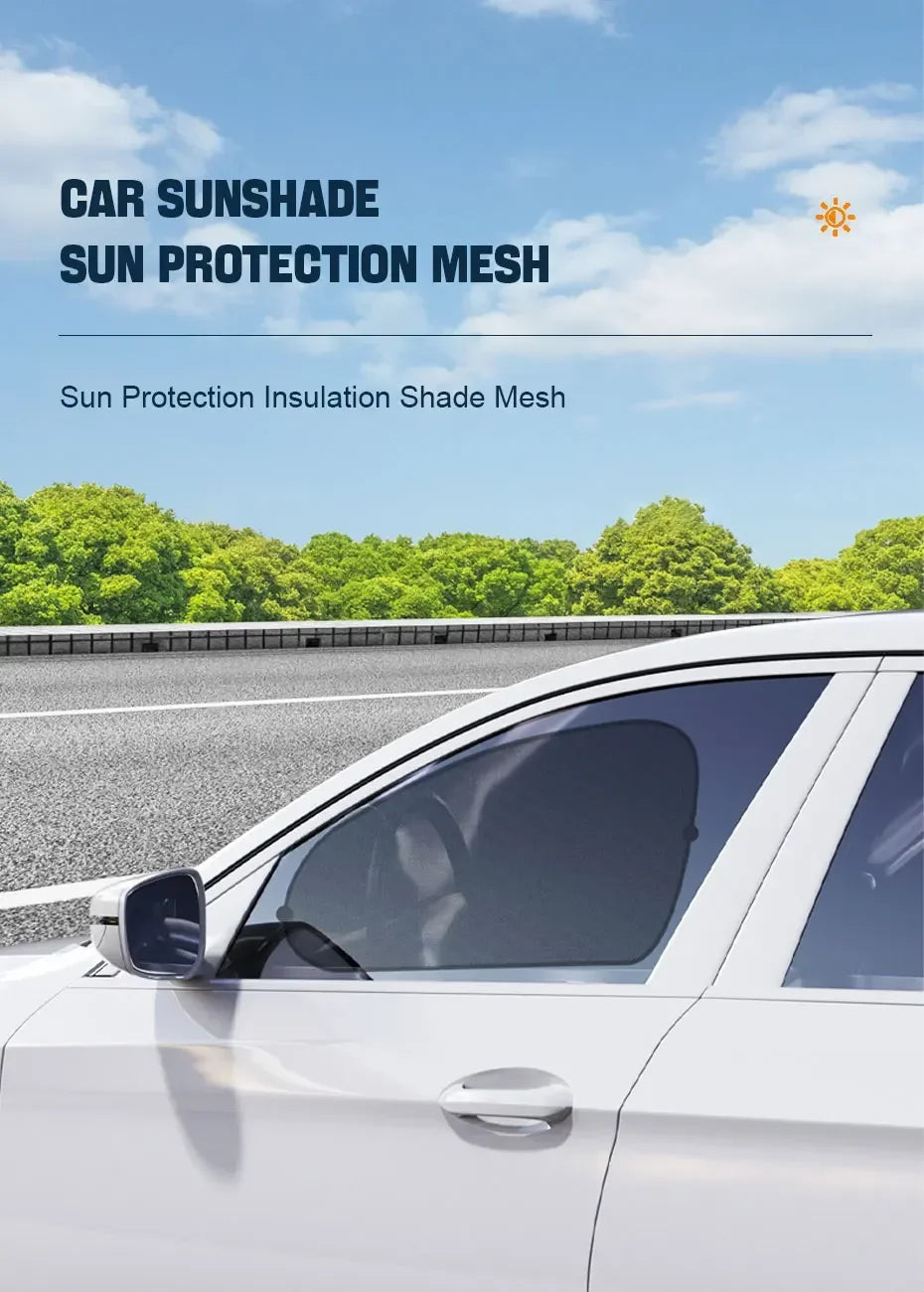 Car Sun Shade UV Protection Car Curtain Car Window Sunshade Rear Window Mesh Sun Visor Summer Protection Window Film