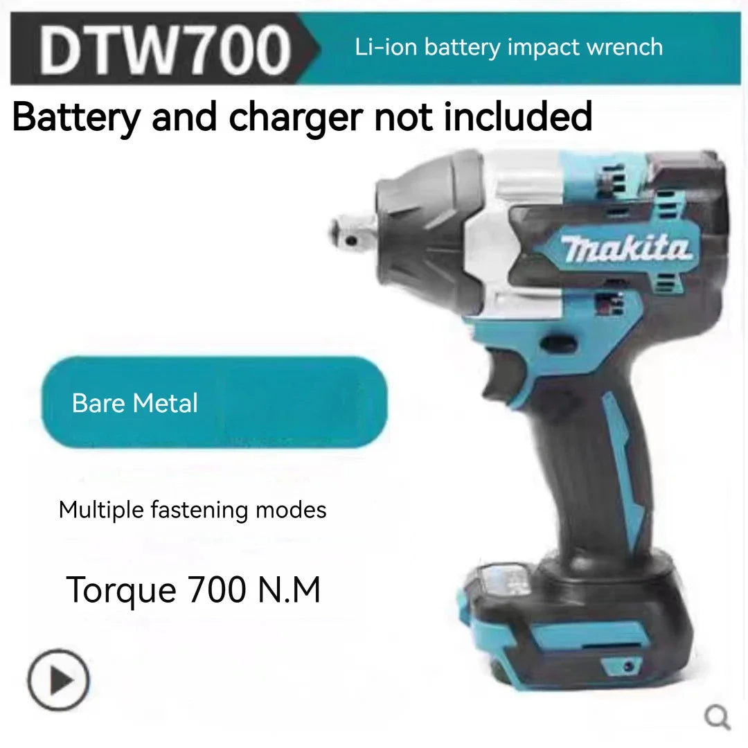 Makita DTW700 18V Lithium-Ion LXT Brushless Cordless Impact Wrench Torque 1000NM 1/2 High Power Car Auto Repair Tool