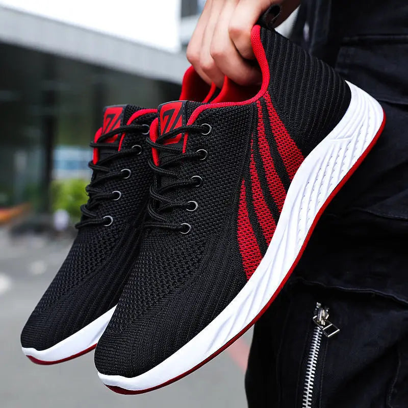 Men's shoes 2023 spring new trend men's shoes breathable lace-up running shoes Korean version of light casual walking shoes men