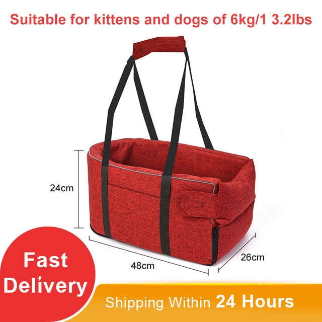 Portable Cat Dog Bed Travel Central Control Car Safety Pet Seat Transport Dog Carrier Protector For Small Dog Chihuahua Teddy - RY MARKET PLACE