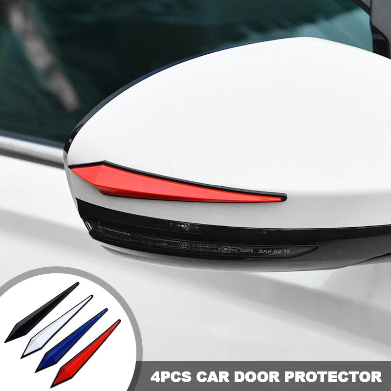 4Pieces 3D Sticker Car Door Protector Garage Rubber Wall Guard Bumper Safety Parking Wall Protection Car-styling Car Accessories