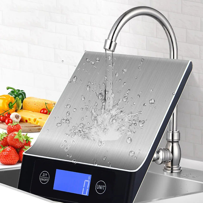 Kitchen Scale 15Kg/1g Stainless Steel Electronic Digital Scales Grams Balance Smart Food Scale For Coffee Weighs Baking Cooking