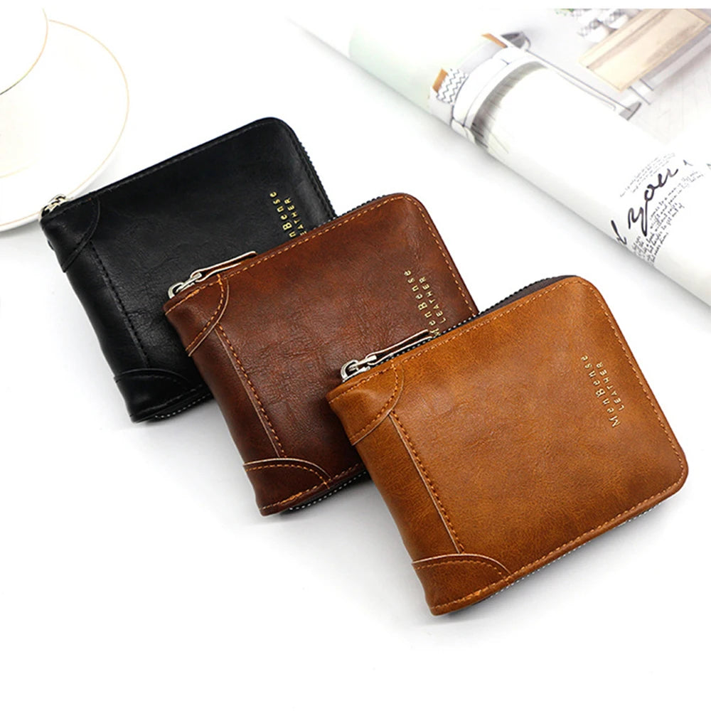 Card Wallet Men Personalized Father's Day Gift Cardholder Wallet For Men Soft Leather Card Holder PU Leather Money Bag