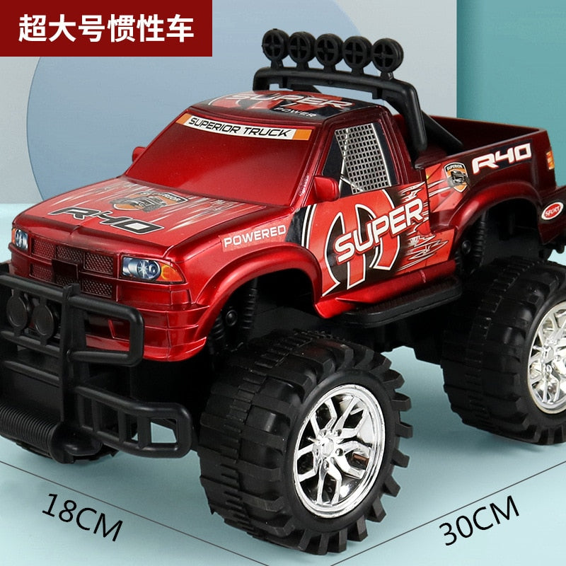 Kids Large Inertia Car Boy Traffic Toy Creative Plastic Alloy Truck Jeep Cool Off-Road Vehicle Birthday Gift Toy Railed/Cars - RY MARKET PLACE