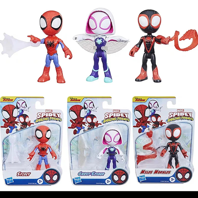 Spiderman Anime Figure Legends Spidey And His Amazing Friends 3 Pvc Action Figures Statue Model Doll Toy Gift For Children Gift